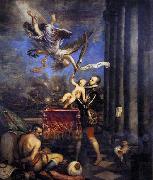 TIZIANO Vecellio, Philip II Offering Don Fernando to Victory